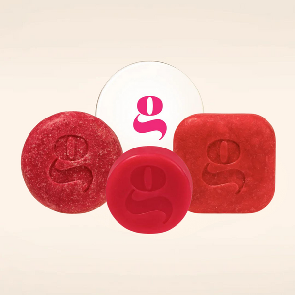 Malinowe Trio + Limitowany Różowy Beauty Box M (szampon, odżywka i kostka myjąca)